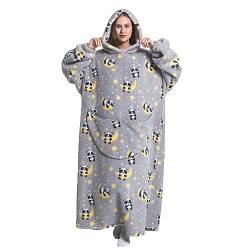 MAYSTEPPE Extra Lange übergroße Decke Hoodie, Erwachsene Frauen Sherpa Fleece Wearable Decke Warme und gemütliche riesige Kapuzendecke Fluffy Sweatshirt für Frauen und Männer von MAYSTEPPE