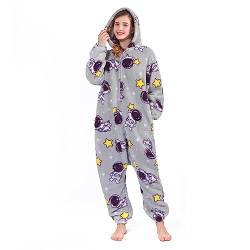 MAYSTEPPE Pyjamas Onesies Erwachsene Jumpsuit Unisex Tiere Halloween Kostüm Kleid Einteiler Schlafanzug Onesie Damen von MAYSTEPPE