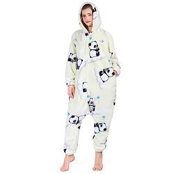 MAYSTEPPE Pyjamas Onesies Erwachsene Jumpsuit Unisex Tiere Halloween Kostüm Kleid Einteiler Schlafanzug Onesie Damen von MAYSTEPPE