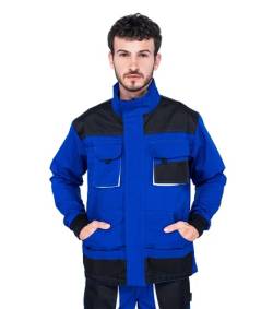 Arbeitsjacke männer, Arbeitsjacken herren, Schutzjacke mit vielen Taschen, Arbeitskleidung männer Größen S-XXXL, Qualität (M, Blau) von MAZALAT work wear