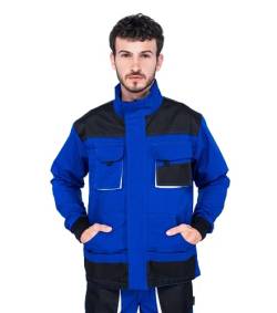 Arbeitsjacke männer, Arbeitsjacken herren, Schutzjacke mit vielen Taschen, Arbeitskleidung männer Größen S-XXXL, Qualität (XL, Blau) von MAZALAT work wear