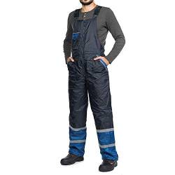 MAZALAT work wear Winter Arbeitslatzhosen männer, Gefüttert, Winddicht & Wasserdicht mit Reflektionsstreifen, Thermohose, Arbeitshose, Latzhose, M von MAZALAT work wear