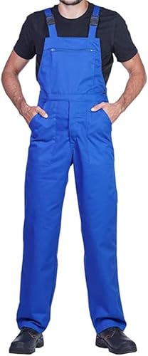 ProWear Arbeitslatzhose Herren Arbeitshose Latzhose, Blau, Gr.- L von MAZALAT work wear