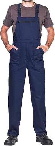 ProWear Arbeitslatzhose Herren Arbeitshose Latzhose, Dunkelblau, Gr.- S von MAZALAT work wear