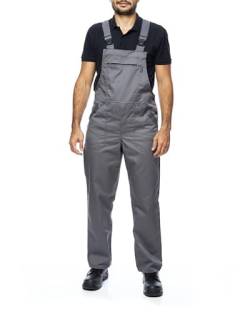 ProWear Arbeitslatzhose Herren Arbeitshose Latzhose, Grau, Gr.- L von MAZALAT work wear