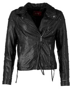 MAZE Damen Lederjacke Heart Black L von MAZE