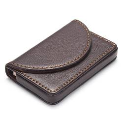 Visitenkartenetui Leder,Visitenkartenständer Kartenhalter für Männer Damen,Taschen ID Etui,Kreditkarten Etui mit Magnetverschluss. von MAZYPO