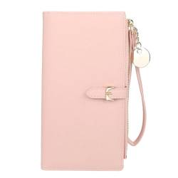 MBACODAI 2020 Frauen Geldbörsen Kostenloser Name Gravur Mode Lange Top Qualität Dünne Weibliche Geldbörse Karte Halter Gelb Marke Brieftasche for Frauen (Color : Light pink) von MBACODAI