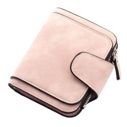 MBACODAI Brieftasche Damen Kurze Geldbörse mit Schnalle, geschliffenes Leder, Münzbörse, Mini-Geldbörsen for Damen (Color : 1) von MBACODAI