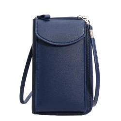 MBACODAI Brieftasche Frauen Multifunktionale Handy Clutch Tasche Damen Geldbörse Große Kapazität Reise Karte Halter Passport Abdeckung (Color : Dark Blue) von MBACODAI
