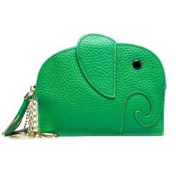 MBACODAI Frauen Geldbörsen Leder Weibliche Reißverschluss Geldbörsen Kleine Geldtasche Niedliche Mini-Geldbörsen Münzkartenhalter (Color : Grün) von MBACODAI