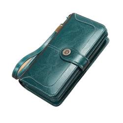 MBACODAI Lange Frauen Brieftasche Leder Zipper Münzfach Drucken Weibliche Brieftasche Multifunktionale Karte Halter Frauen Geldbörse (Color : 2) von MBACODAI