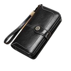 MBACODAI Lange Frauen Brieftasche Leder Zipper Münzfach Drucken Weibliche Brieftasche Multifunktionale Karte Halter Frauen Geldbörse (Color : 4) von MBACODAI