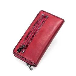 MBACODAI Leder Frauen Brieftasche Lange Weibliche Geldbörse Zipper Clutch Geld Tasche Große Kapazität Kartenhalter von MBACODAI