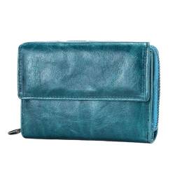 MBACODAI Leder Mode Frauen Geldbörsen Trifold Design Geld Tasche Reißverschluss Kleine Geldbörse for Mädchen Kartenhalter Taschen (Color : 2) von MBACODAI