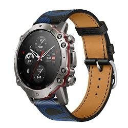 Armband für Amazfit Falcon Band, Weich PU Leder Keine Lücke Armbänder mit Amazfit Falcon Uhrenarmbänder Loop für Herren Damen Einstellbar Lederarmband mit Amazfit Falcon (O,Falcon) von MBAFIT