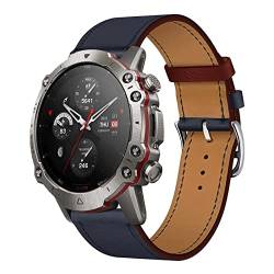 Armband für Amazfit Falcon Band, Weich PU Leder Keine Lücke Armbänder mit Amazfit Falcon Uhrenarmbänder Loop für Herren Damen Einstellbar Lederarmband mit Amazfit Falcon (U,Falcon) von MBAFIT