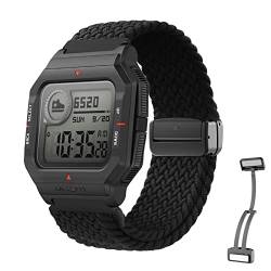 MBAFIT Armband für Amazfit Neo Armband, Weich Nylon Geflochten Armbänder mit Amazfit Neo Armbänder Magnetische Nylonarmband für Amazfit Neo Armband (K,Amazfit Neo) von MBAFIT