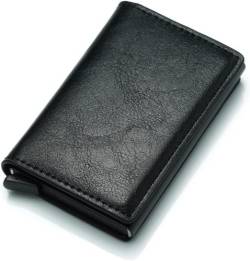 MBAccent Slim Wallet mit RFID Schutz - Mini Geldbeutel Geldbörse Kartenetui Kreditkartenetui - Portmonee Geldbeutel Portemonnaie klein Schwarz von MBAccent