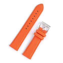 Nylon Leather Uhren Band Schnellveröffentlichungs -Armbandband für Männer Frauen Accessoires ansehen Accessoires, Orange, 20mm von MBello