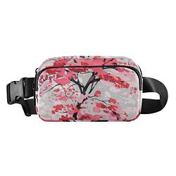 Blooming Japanese Cherry Tree Fanny Pack for Women Men Crossbody Belt Bag Fashion Waist Packs Purse with Adjustable Strap Hip Bag for Teen Girls Boys, Mehrfarbig, Large von MCHIVER