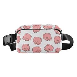 Niedliche Tiere, Schweine, Bauchtasche für Damen und Herren, Crossbody-Gürteltasche, modische Hüfttaschen, Geldbörse mit verstellbarem Riemen, Hüfttasche für Outdoor, Einkaufen, Reisen, Mehrfarbig, von MCHIVER