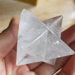 MCQWOMFQAK For 5 cm Natürlicher klarer Kristall Merkaba Pendel Kristallsteine ​​Merkaba Sterne Anhänger Schmuck Halskette Heilenergie Mineralien xiaguolingsm von MCQWOMFQAK
