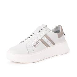 MCS Baha Qualität Sneakers (White Gray Line, EU Schuhgrößensystem, Jugendliche, Damen, Numerisch, M, 38) von MCS Baha