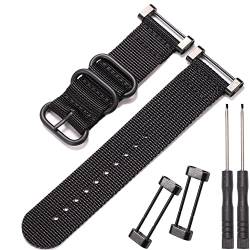 MCXGL Nylon Armband Kompatibel mit Suunto core all black Militär Nylon Uhrenarmband 24mm Armband für Männer von MCXGL