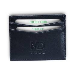 MD MELE Geldbörse aus echtem Leder, Schwarz, Minimalistisch von MD MELE