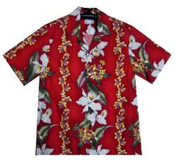 Hawaiihemd original Made in Hawaii, Größe M, rot von MD