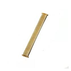 18mm 20mm 22mm Uhr Zubehör Edelstahl 2 Ton Gold Slive Gold Stretch Metal Ersatz Erweiterung Uhrenarmband (Color : Gold, Size : 16mm) von MDATT