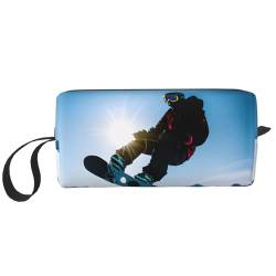 Aufbewahrungstasche für Snowboard-Bilder, kleine Make-up-Tasche für Geldbörse, Reise-Make-up-Tasche, Mini-Kosmetiktasche für Herren, Snowboard-Bild, Einheitsgröße von MDATT
