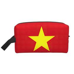Aufbewahrungstasche mit vietnamesischer Flagge, kleine Make-up-Tasche für Geldbörse, Reise-Make-up-Tasche, Mini-Kosmetiktasche für Herren, Vietnamesische Flagge, Einheitsgröße von MDATT