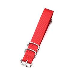 Fashion Watch Strap Compatible With Männer 8 Farben Premium Nylon Nato. Watch Edelstahlschnalle Leinwandriemen 20mm, 22mm, 24mm (Color : Red, Size : 20mm) von MDATT