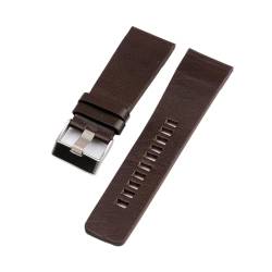 MDATT Hohe qualität echte kalb hide leder armbands Compatible With diesel watchrippe männer armband watch bands 2 6mm 27mm 28mm 30mm 32mm 34mm (Color : Brown, Size : 32mm) von MDATT