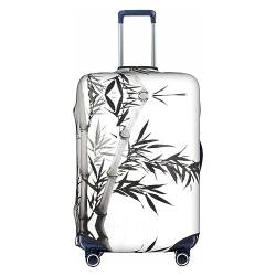 MDATT Personalisierte Gepäckabdeckung, Koffer-Schutz, passend für 45,7-81,3 cm Gepäck für Reisen, Sommer, Strand, Urlaub, Bambusbaum, chinesische Kalligraphie, weiß, XL von MDATT