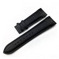 MDATT Rindsleder-Armband, kompatibel mit Tissot T035, Uhrenarmband, Schmetterlingsschnalle, Ersatz, 22 mm, 23 mm, 24 mm (Color : Black no clasp, Size : 23mm) von MDATT