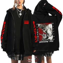 MDEM 2023 Neue Anime Chainsaw Man Reze Hoodie Zipper Fashion Winter Warme Pullover Langarm Zip Up Jacke Kleidung Unisex Sudaderas-style5||XS von MDEM