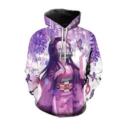 MDEM Trendy Anime Hoodies Demon Slayer Kimetsu No Yaiba 3D-Druck Kapuzenpullover Herren Damen Mode Pullover Hip Hop Hoodie Kleidung-style22||L von MDEM