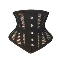 MDL FASHION Damen Unterbrust Korsett Waist Trainer Mesh Corset Mesh Corsage mit starker Schnürung C18M (as3, alpha, x_l, regular, regular) von MDL FASHION