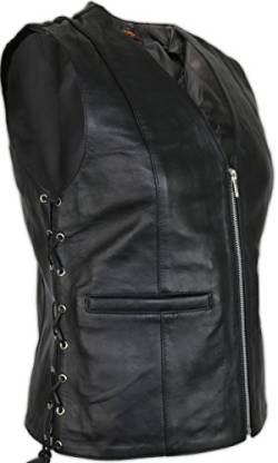 Damen Lederweste Biker Weste (M) von MDM