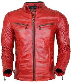 MDM Gesteppte Herren Lederjacke aus echtem Lammleder (S) von MDM