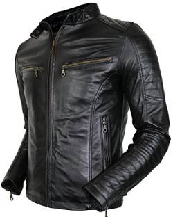 MDM Herren Echt Lederjacke Bikerjacke (2XL) von MDM