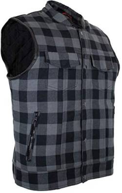 MDM Karierte Herren Textil Weste (3XL) von MDM