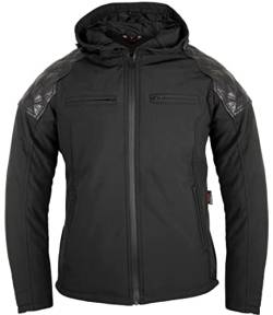 MDM Motorrad Softshelljacke herren mit Protektoren (DE/NL/SE/PL, Alphanumerisch, 3XL, Regular, Regular, Schwarz) von MDM