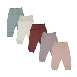 MEA BABY Unisex Baby Hose aus 100% Baumwolle im 5er Pack/Pumphose, Babyhose für Jungen Baby Hose für Mädchen, Schlupfhose (86, Mädchen3) von MEA BABY