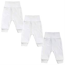 MEA BABY Unisex Baby Hose aus 100% Bio-Baumwolle im 3er Pack/Pumphose. Babyhose für Jungen Baby Hose für Mädchen, Schlupfhose (62) von MEA BABY