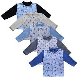 MEA BABY Unisex Baby Jäckchen Langarmshirt 5er Pack. Baby Shirt. Baby Jacke Jungen Baby Jacke Mädchen (62, Jungen) von MEA BABY