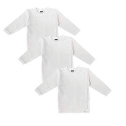 MEA BABY Unisex Baby Wickelshirt Wickeljacke Langarm, 100% Bio-Baumwolle im 3er Pack. Wickelshirt Weiss (Creme), Wickelshirt für Mädchen, Wickelshirt für Junge, 56, Jungen von MEA BABY